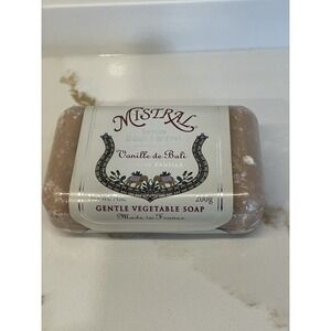 Mistral Vanille de Bali Gentle Bar Soap 7 oz/200 g France Balinese Vanilla‎ NEW